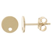 Clous d'oreilles ronds 6 mm avec un trou - Gold Filled (or laminé) x2|raw }}