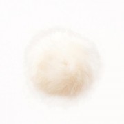 Pompon fourrure synthétique 10 cm Blanc x1|raw }}