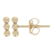 Clous d'oreilles petites boules barre forme T 6 mm - Gold filled (or laminé) x2|raw }}