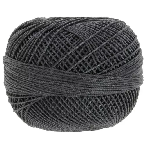 Fil de coton Lizbeth taille 10 - Charcoal n°606 x111m