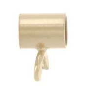 Perle tube avec attache 4x6 mm pour cordon 2.5 mm - Gold filled (or laminé) x1