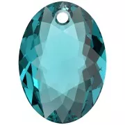 Pendentifs - Breloques - Pendentif PureCrystal 6438 Elliptic Cut Pendant 16 mm - Blue Zircon x1 Pendentif PureCrystal 6438 Elliptic Cut Pendant 16 mm - Blue Zircon x1