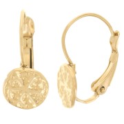 Dormeuses 17 mm - motif Sand dollar irrégulier - Acier inoxydable 304L Doré x2|raw }}