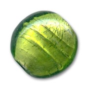 Perle bombée feuille d'argent 20 mm Light Olivine x1|raw }}