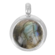 Serti pendentif pour cabochon fond plat 6 mm - Acier inoxydable 304L x1