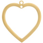 Pendentif coeur évidé chandelier 32x30 mm - Acier inoxydable 316L Doré x1|raw }}