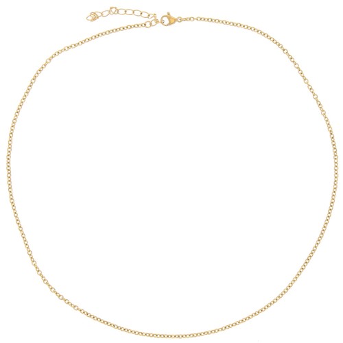 1 Mètre De Chaîne Forçat En Acier Inoxydable 304 Doré - Maillons 2.5x2mm - Pour Création De Bijoux Et Bricolage