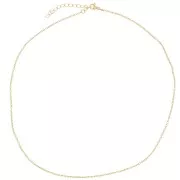 Tour de cou maille Forçat 1.6 mm - Acier inoxydable 304L Doré x40cm