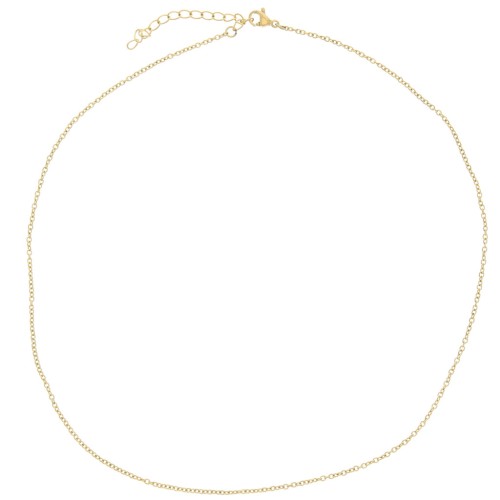 Tour de cou maille Forçat 1.6 mm - Acier inoxydable 304L Doré x40cm