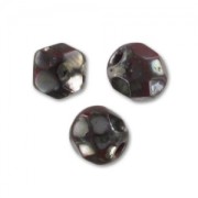 Facettes 4 mm Opaque Red Picasso x50