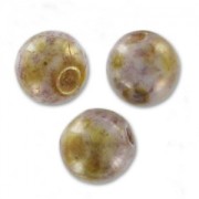 Perles en verre tchèque rondes  4 mm Rose Gold Ceramic Look x50|raw }}