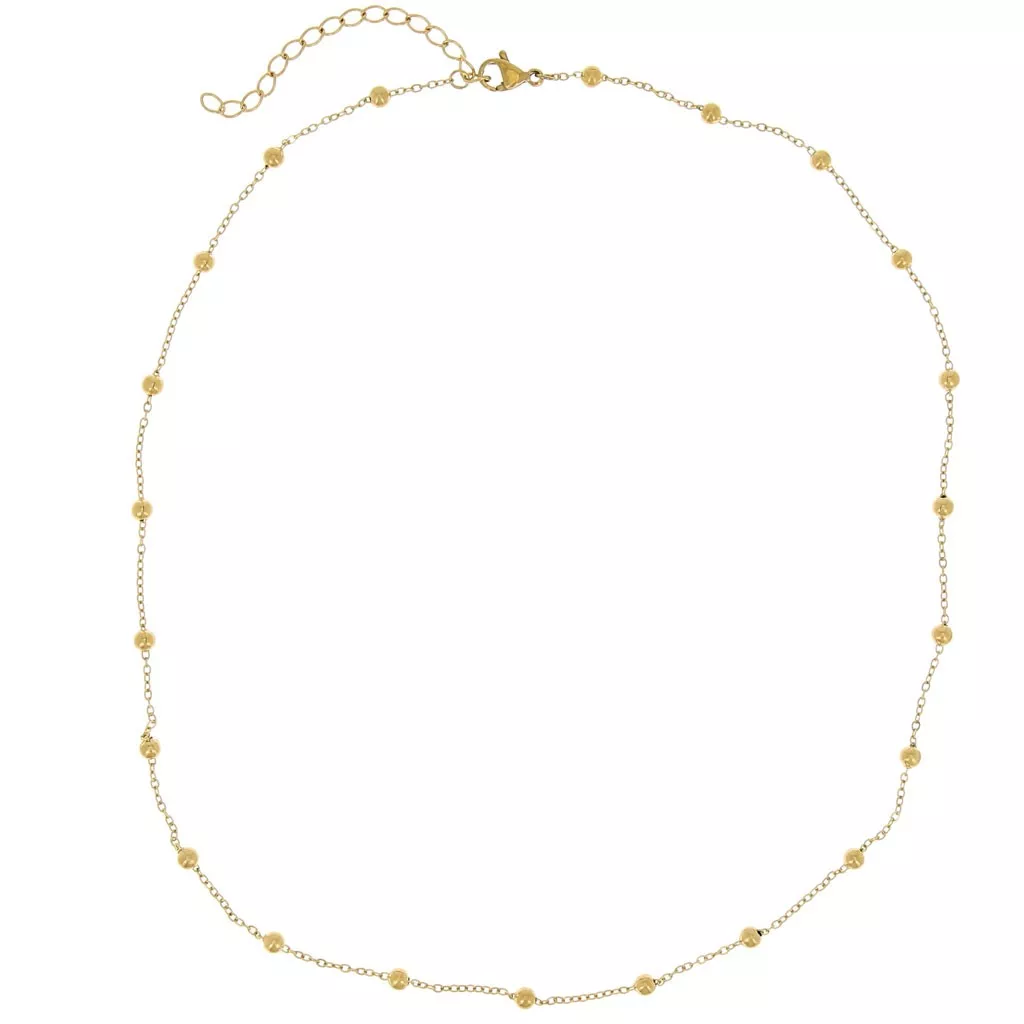 Collier Vintage Original - Long Tour De Cou Perles Micro-boules Deux Tons - Sans Marque
