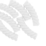 Perles tube incurvé torsadé 32x8 mm en acrylique opaque - Blanc x6