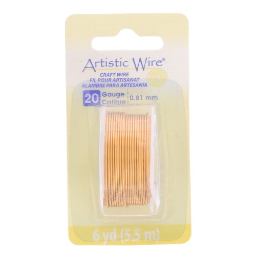 Fil de laiton Artistic Wire 0.81 mm anti-ternissement x5.5m