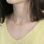 Tour de cou maille Fantaisie 2 mm - Acier inoxydable 304L Doré x46cm