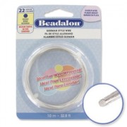 Fil de cuivre rond 0.64 mm- German Style Wire - Argenté x10m