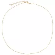 Tour de cou maille Boule ovale 1.1 mm - Acier inoxydable 304L Doré x46cm