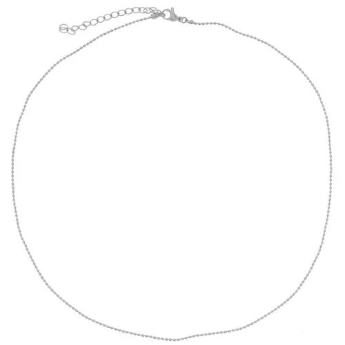 Tour de cou maille Boule ovale 1.1 mm - Acier inoxydable 304L x46cm