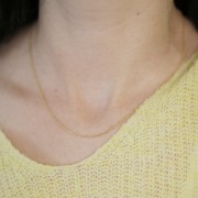 Tour de cou maille Boule ovale 1.1 mm - Acier inoxydable 304L x46cm