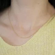 Tour de cou maille Boule ovale 1.1 mm - Acier inoxydable 304L x46cm