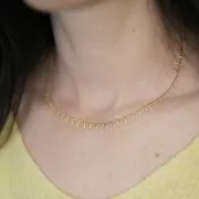 Tour de cou maille Gourmette et barres 6.8 mm - Acier inoxydable 304L x46cm