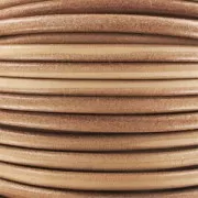 Cordon cuir 6 mm Naturel x1 m