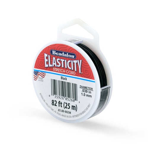 Fil élastique Elasticity 1 mm - Noir x25m