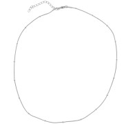 Tour de cou maille Serpentine perlée 2 mm - Acier inoxydable 304L x46cm|raw }}