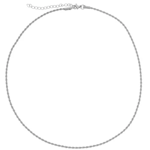 Tour de cou maille Corde 2 mm - Acier inoxydable 304L x46cm
