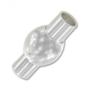 Fermoir aimanté 18,5x9 mm pour cordon 4 mm argenté x1