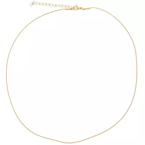 Tour de cou maille Epi 0.9 mm - Acier inoxydable 304L Doré x46cm