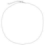 10 tours de cou maille Boule ovale 1.1 mm - Acier inoxydable 304L x46cm|raw }}