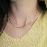 10 tours de cou maille Gourmette 2.2 mm - Acier inoxydable 304L x46cm