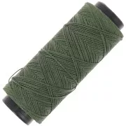 Fil plat en polyester ciré  Slam Cord pour micro macramé 0.8 mm - Kaki x100m
