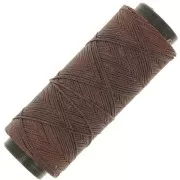Fil plat en polyester ciré  Slam Cord pour micro macramé 0.8 mm - Cacao x100m