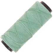 Fil plat en polyester ciré  Slam Cord pour micro macramé 1 mm - Vert mousse x100m
