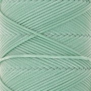 Fil plat en polyester ciré  Slam Cord pour micro macramé 1 mm - Vert mousse x100m