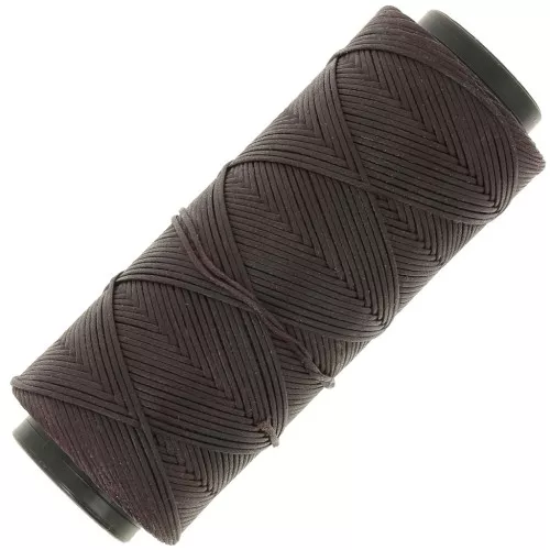 Fil plat en polyester ciré Slam Cord pour micro macramé 1 mm - Bordeaux x100m