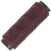 Fil plat en polyester ciré Slam Cord pour micro macramé 0.6 mm - Aubergine x100m