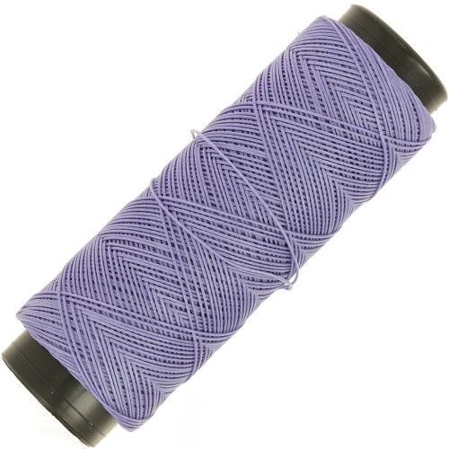 Fil plat en polyester ciré  Slam Cord pour micro macramé 0.6 mm - Amethyst x100m