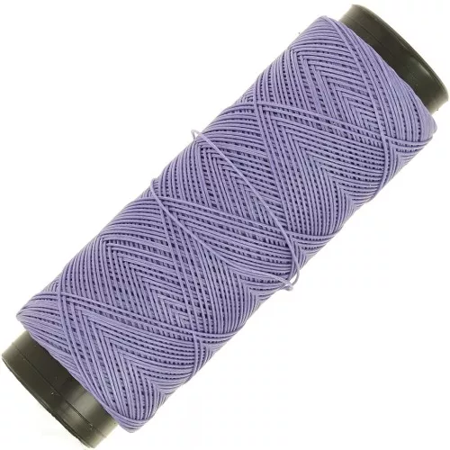 Fil plat en polyester ciré Slam Cord pour micro macramé 0.6 mm - Amethyst x100m