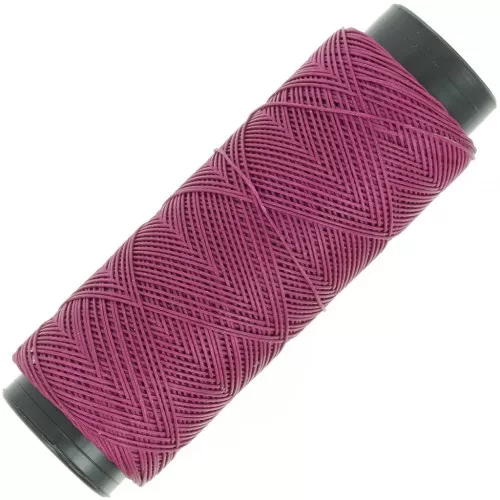 Fil plat en polyester ciré  Slam Cord pour micro macramé 0.6 mm - Magenta x100m