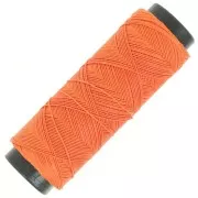 Fil plat en polyester ciré  Slam Cord pour micro macramé 0.6 mm - Orange x100m