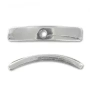 Intercalaires arc de cercle 19 mm Placage Argent fin vieilli x4