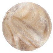 Perles rondes 14 mm en résine opaque - Beige - Marron marbré x6