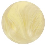 Perle en résine translucide 14 mm - Jaune clair marbré x6