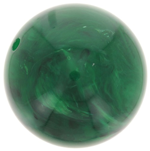 Perle en résine translucide 14 mm - Vert foncé marbré x6