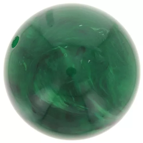 Perles rondes 14 mm en résine translucide - Vert foncé marbré x6