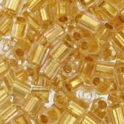 Rocaille Miyuki 11/0 Hex Cut 195 - 24kt Gold Lined Crystal x5g