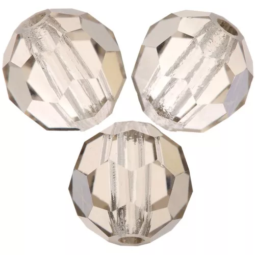 Perles rondes facettées Preciosa - Round Bead 6 mm - Crystal Velvet x6